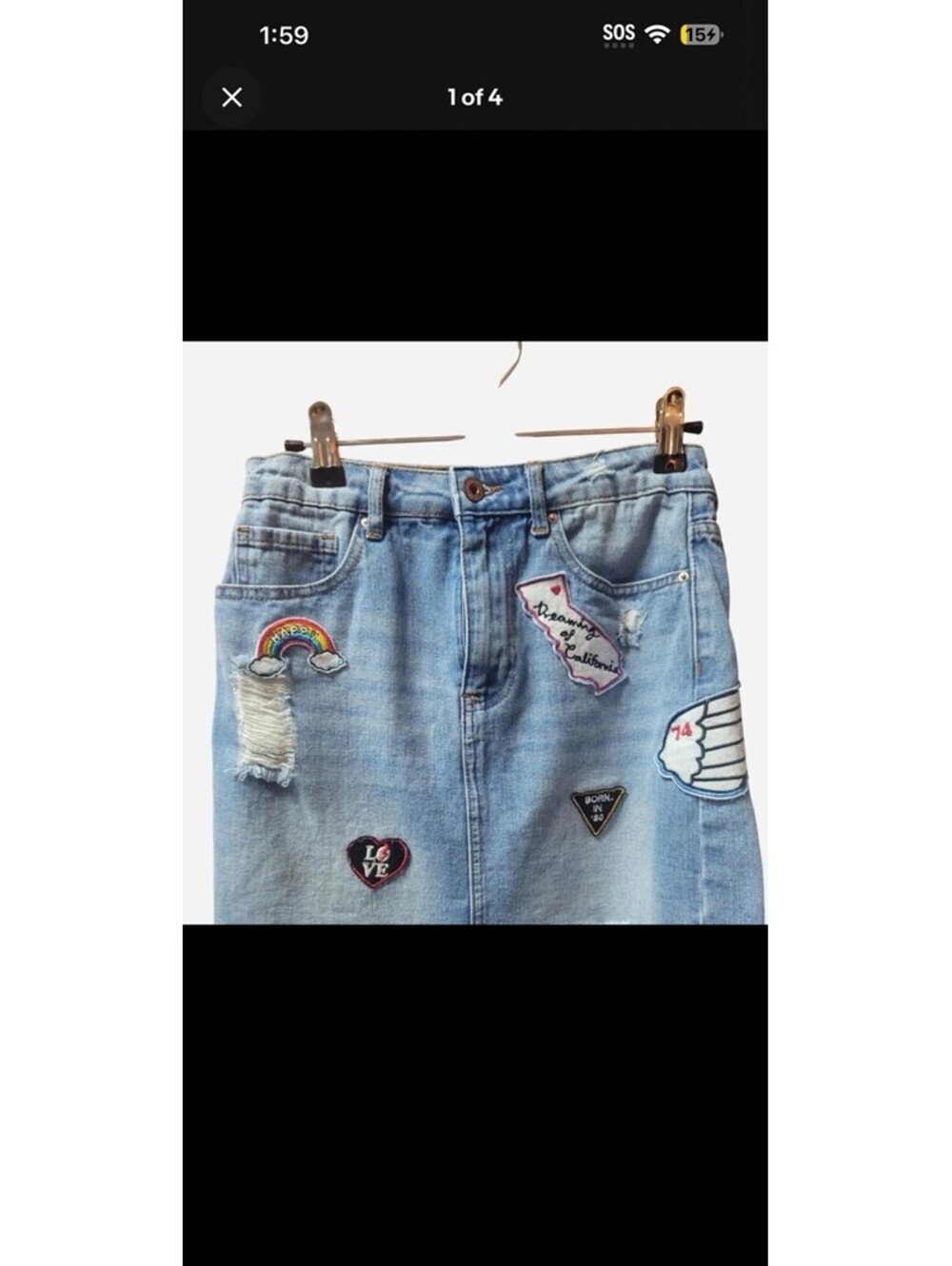 Forever 21 light wash denim mini skirt! Size US 26 ( Small 4-6)